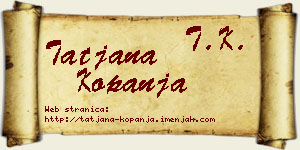 Tatjana Kopanja vizit kartica